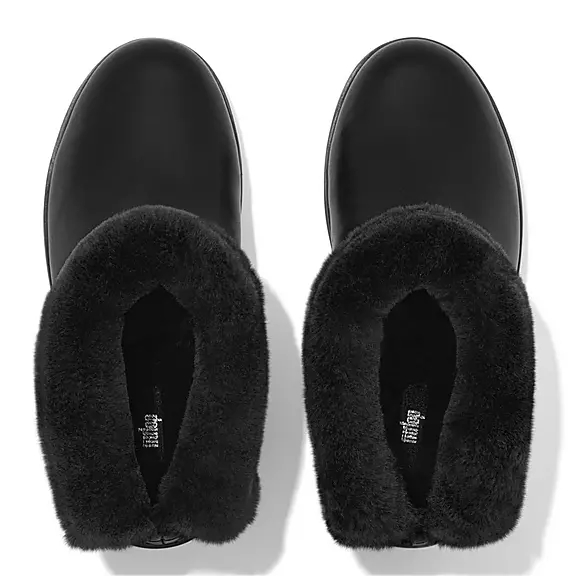 FitFlop MUKLUK SHORTY Vandtætte Shearling-Forede Ankelstøvler Sort | 86702507