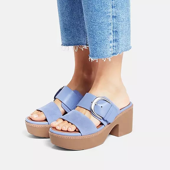 FitFlop PILAR Ruskind-Mix Plateau Sandaler Lavendel | 30051990