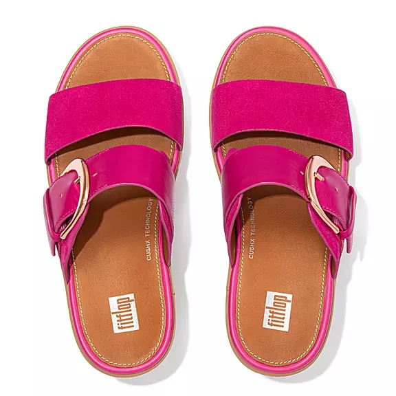 FitFlop PILAR Ruskind-Mix Plateau Sandaler Fuchsia | 91220552