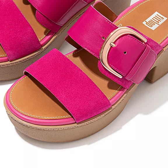 FitFlop PILAR Ruskind-Mix Plateau Sandaler Fuchsia | 91220552