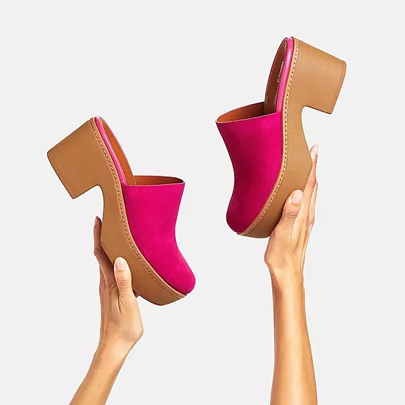 FitFlop PILAR Ruskind Træsko Fuchsia | 19636826