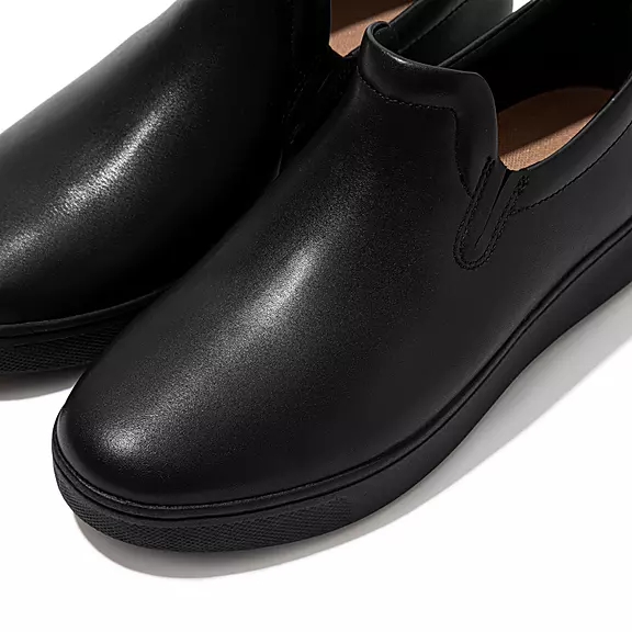 FitFlop RALLY Læder Skate Sneakers Sort | 94826894