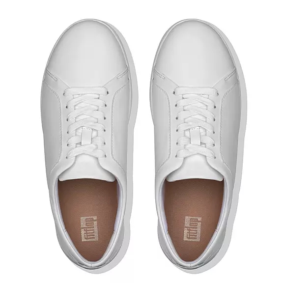 FitFlop RALLY Læder Sneakers Hvide | 31044938