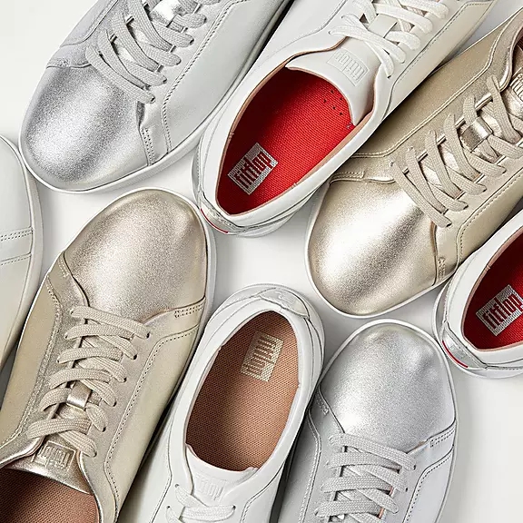 FitFlop RALLY Læder Sneakers Hvide | 98312092