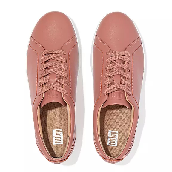 FitFlop RALLY Læder Sneakers Lyserød | 92622082
