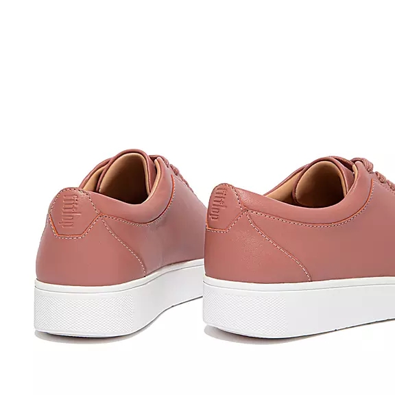 FitFlop RALLY Læder Sneakers Lyserød | 92622082