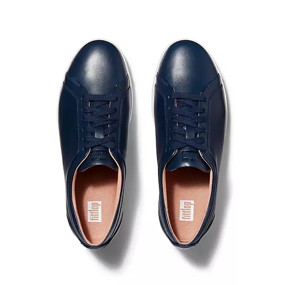 FitFlop RALLY Læder Sneakers Mørkeblå | 38933068