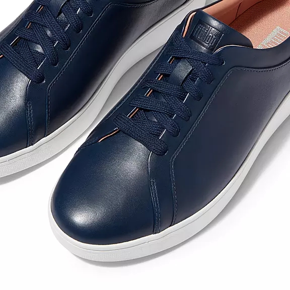 FitFlop RALLY Læder Sneakers Mørkeblå | 38933068