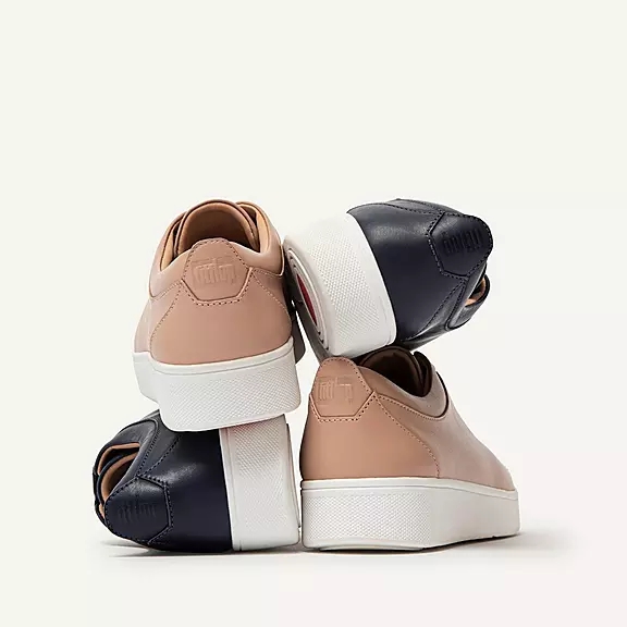 FitFlop RALLY Læder Sneakers Mørkeblå | 38933068