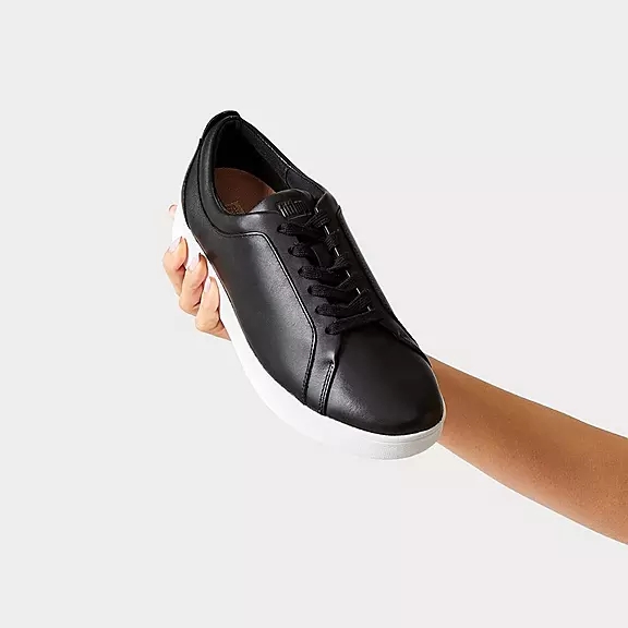 FitFlop RALLY Læder Sneakers Sort | 40733897