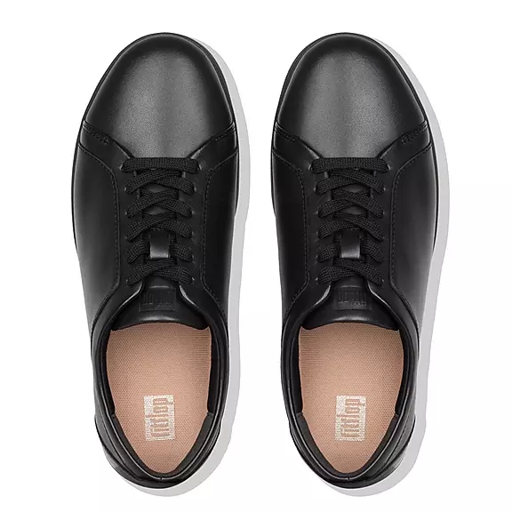 FitFlop RALLY Læder Sneakers Sort | 97630386