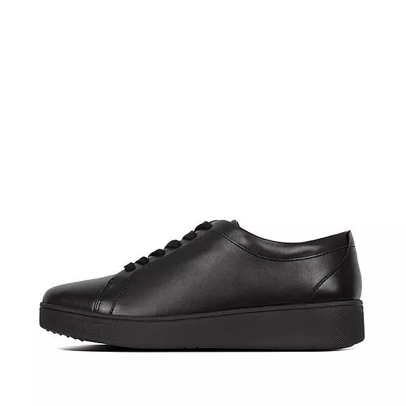 FitFlop RALLY Læder Sneakers Sort | 97630386