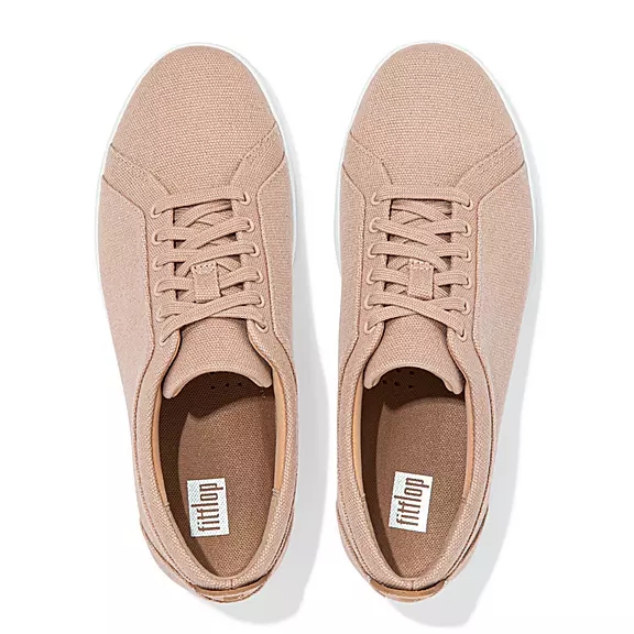 FitFlop RALLY Lærred Sneakers Beige | 22478327
