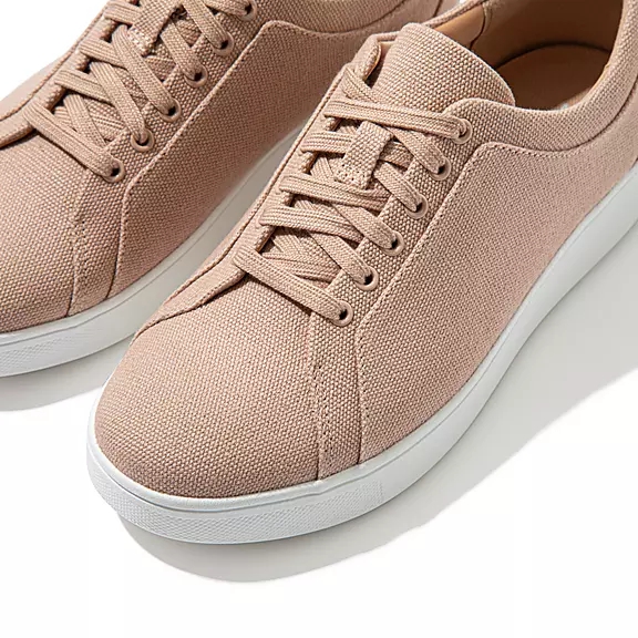 FitFlop RALLY Lærred Sneakers Beige | 22478327