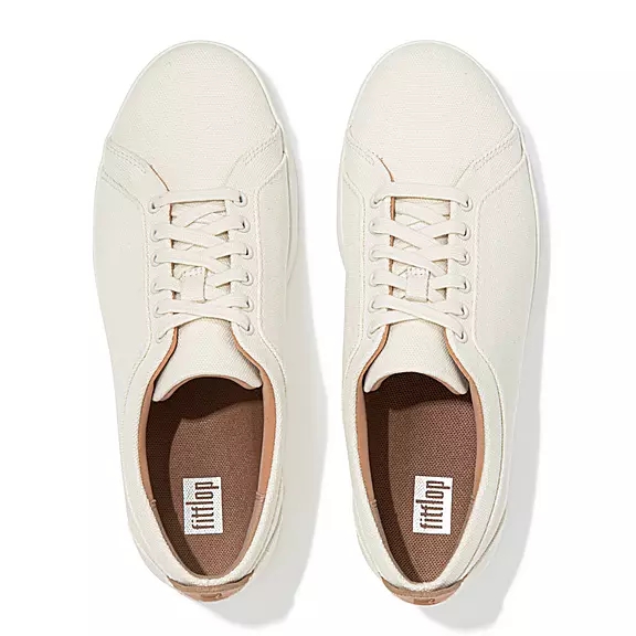 FitFlop RALLY Lærred Sneakers Hvide | 29918840