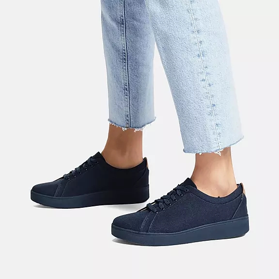 FitFlop RALLY Lærred Sneakers Mørkeblå | 30263475