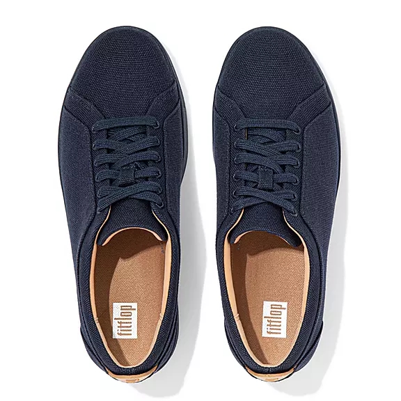 FitFlop RALLY Lærred Sneakers Mørkeblå | 30263475
