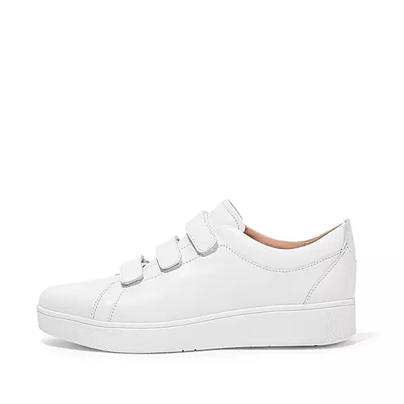 FitFlop RALLY Páskové Læder Sneakers Hvide | 31257735