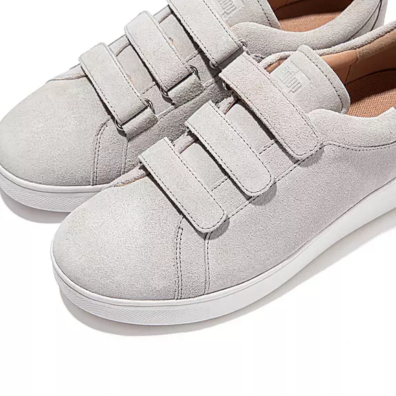 FitFlop RALLY Páskové Ruskind Sneakers Grå | 74819724