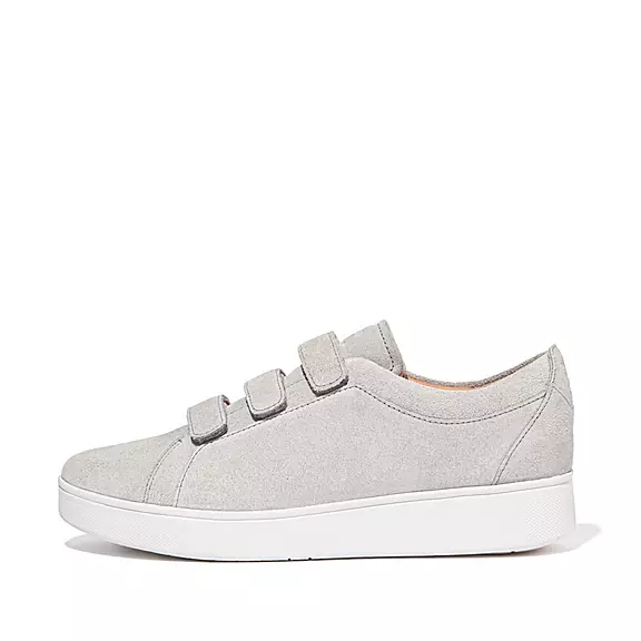 FitFlop RALLY Páskové Ruskind Sneakers Grå | 74819724