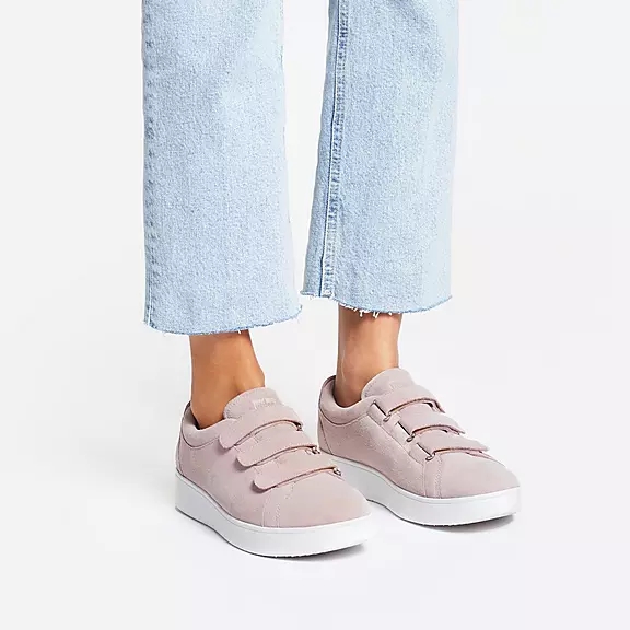 FitFlop RALLY Páskové Ruskind Sneakers LyseLilla | 96766743