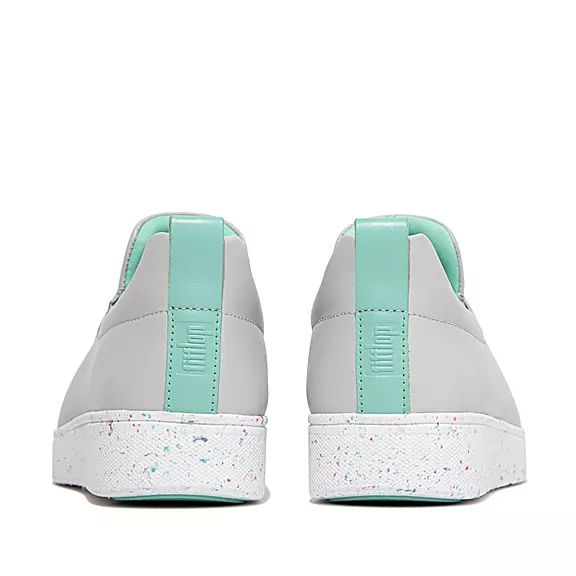 FitFlop RALLY Speckle-Sole Læder Skate Sneakers Grå | 92246203