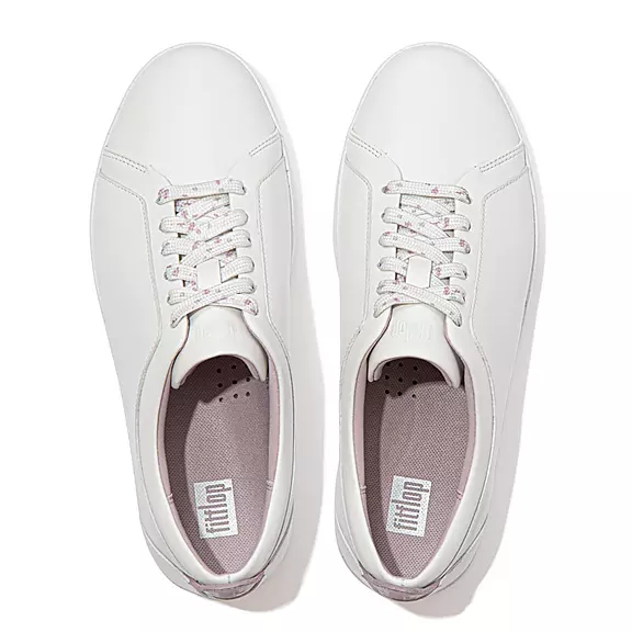 FitFlop RALLY Speckle-Sole Læder Sneakers Hvide | 38975706