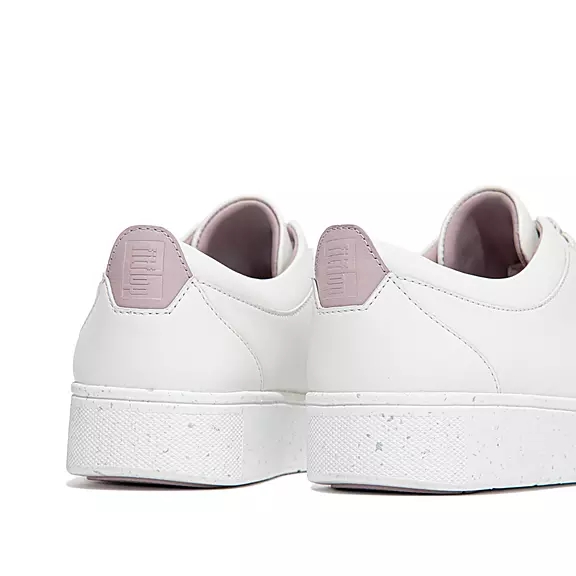FitFlop RALLY Speckle-Sole Læder Sneakers Hvide | 38975706
