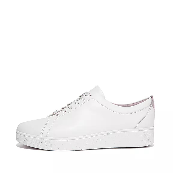 FitFlop RALLY Speckle-Sole Læder Sneakers Hvide | 38975706