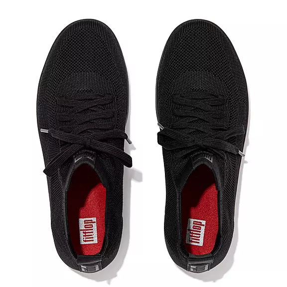 FitFlop RALLY Strand-Resistant Knit High-Top Sneakers Sort | 96976906