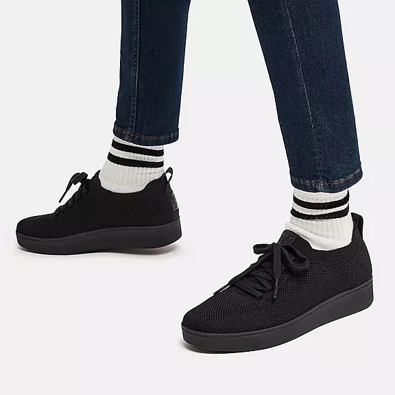 FitFlop RALLY Strand-Resistant Knit Sneakers Mørkeblå | 91345445