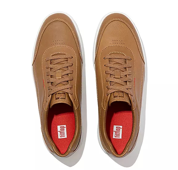 FitFlop RALLY X Læder Sneakers Brune | 12703873
