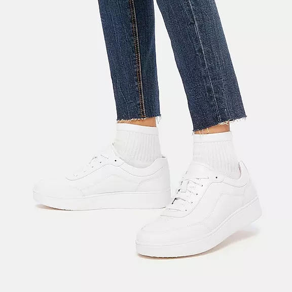 FitFlop RALLY X Læder Sneakers Hvide | 73331564