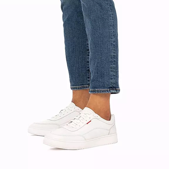 FitFlop RALLY X Læder Sneakers Hvide | 94723660