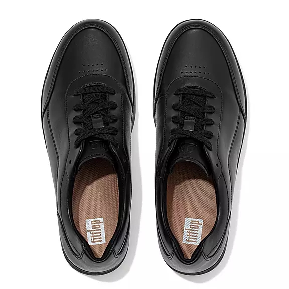 FitFlop RALLY X Læder Sneakers Sort | 79903012