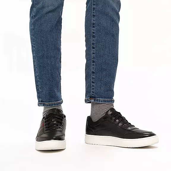 FitFlop RALLY X Læder Sneakers Sort | 96254289