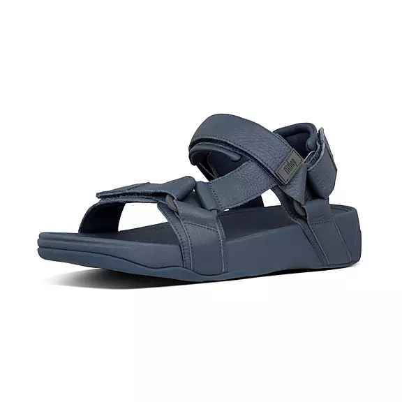 FitFlop RYKER Læder Mix Sandaler Med Rem Mørkeblå | 56130446