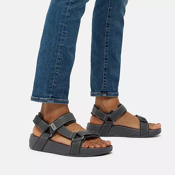FitFlop RYKER Mens Sandaler Med Rem Sort | 44618329