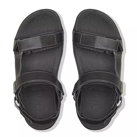 FitFlop RYKER Mens Sandaler Med Rem Sort | 44618329