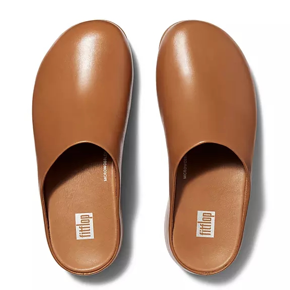 FitFlop SHUV Læder Træsko LyseBrune | 17604120