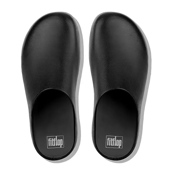 FitFlop SHUV Læder Træsko Sort | 20982148