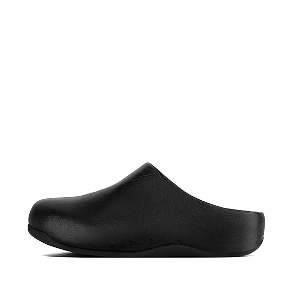 FitFlop SHUV Læder Træsko Sort | 20982148