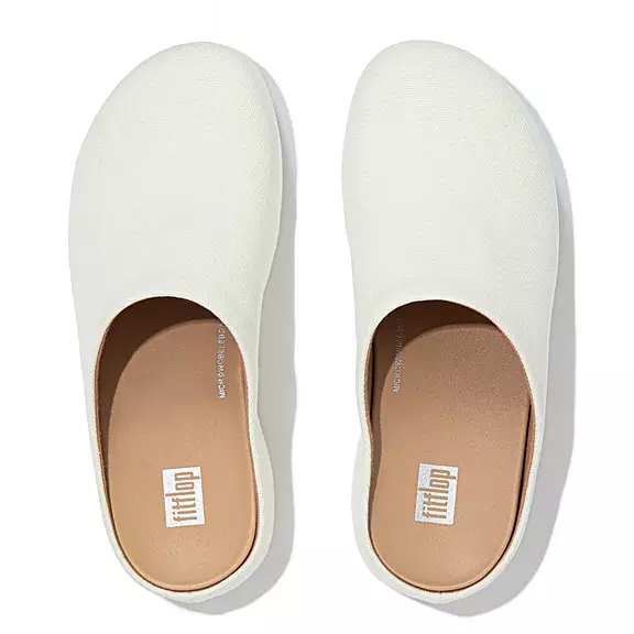 FitFlop SHUV Lærred Træsko Hvide | 66053096