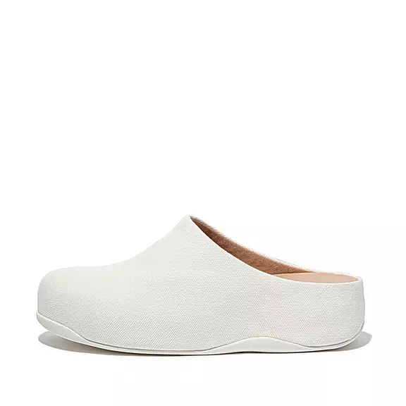 FitFlop SHUV Lærred Træsko Hvide | 66053096