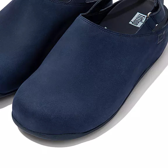 FitFlop SHUV Nubuck Back-Páskové Træsko Mørkeblå | 22382619