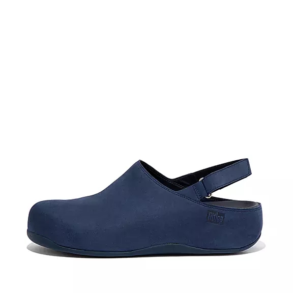 FitFlop SHUV Nubuck Back-Páskové Træsko Mørkeblå | 22382619