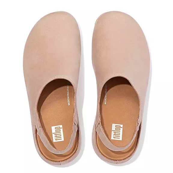 FitFlop SHUV Nubuck Back-Páskové Træsko Beige | 65673257