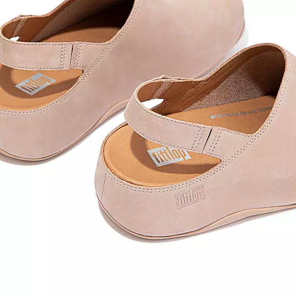 FitFlop SHUV Nubuck Back-Páskové Træsko Beige | 65673257