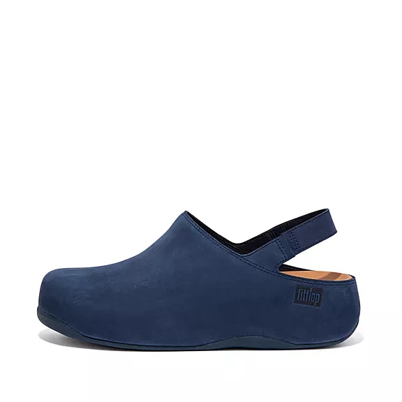 FitFlop SHUV Nubuck Back-Páskové Træsko Mørkeblå | 92112282
