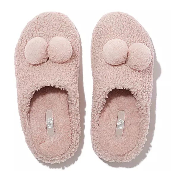 FitFlop SHUV Pom-Pom Shearling Træsko Lyserød | 30175954